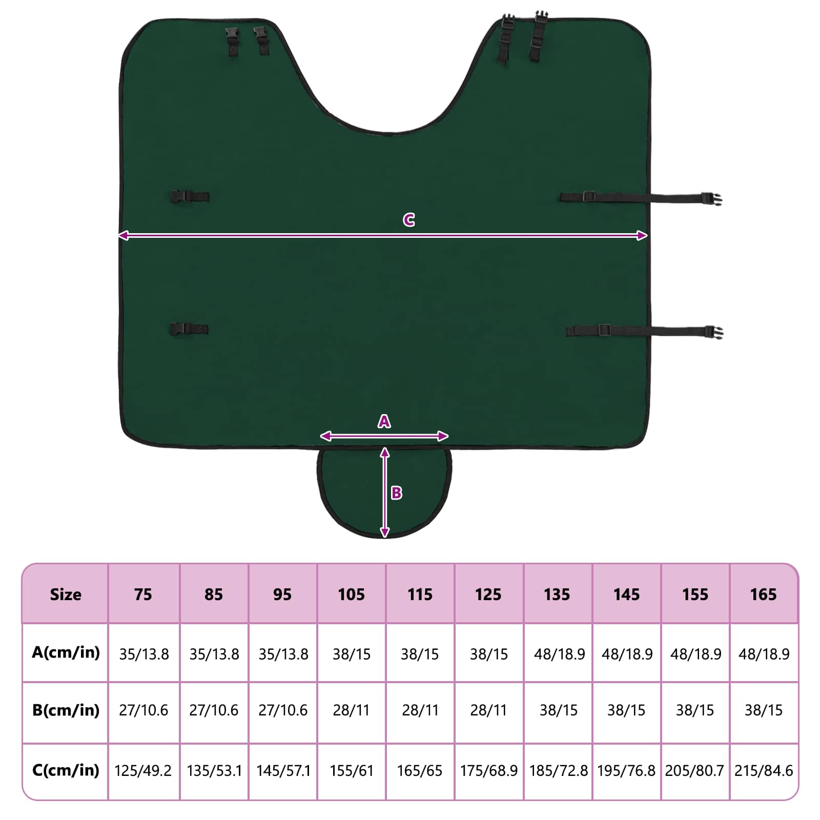 Pferdedecke Volles Aqua 75 cm Polyester