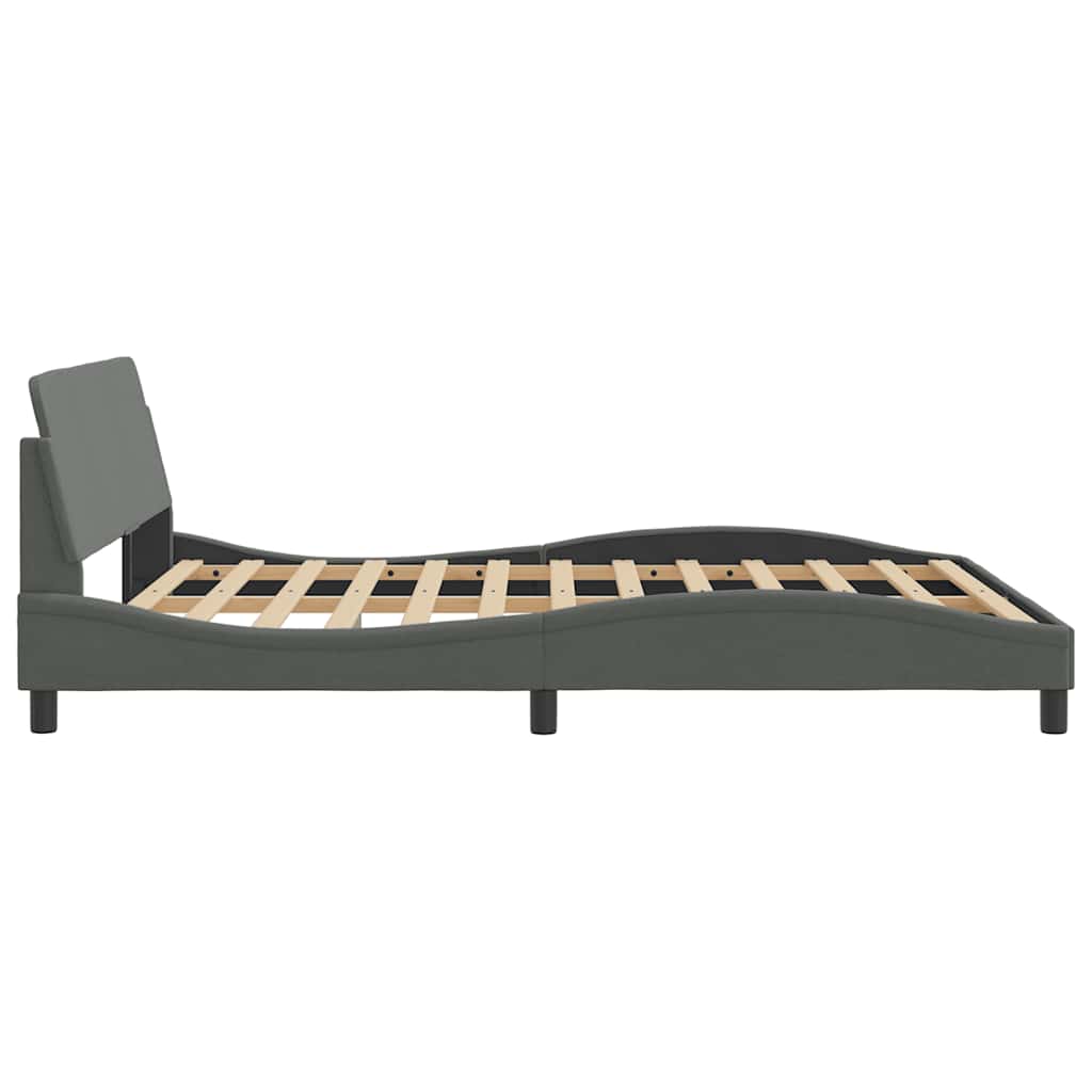 Bettgestell "Dover" Hellgrau 100x190 cm Stoff