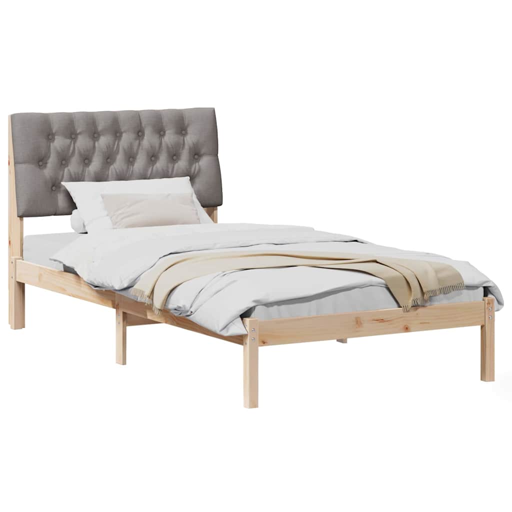 Bettgestell mit gepolstertem Kopfteil Braun 200 x 200 cm