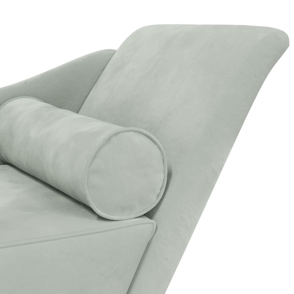 Chaiselongue mit Kissen Rosa Samt