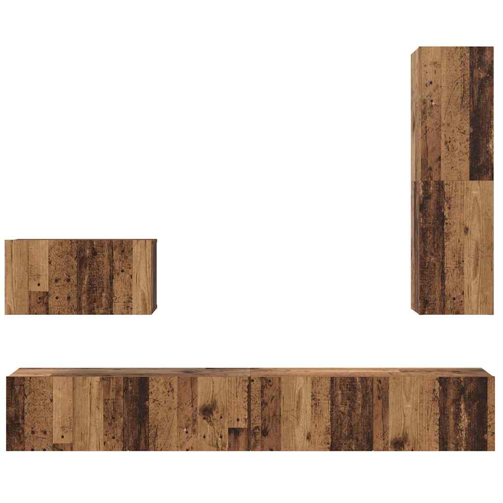 4-tlg. TV-Schrank-Set Sonoma-Eiche Holzwerkstoff