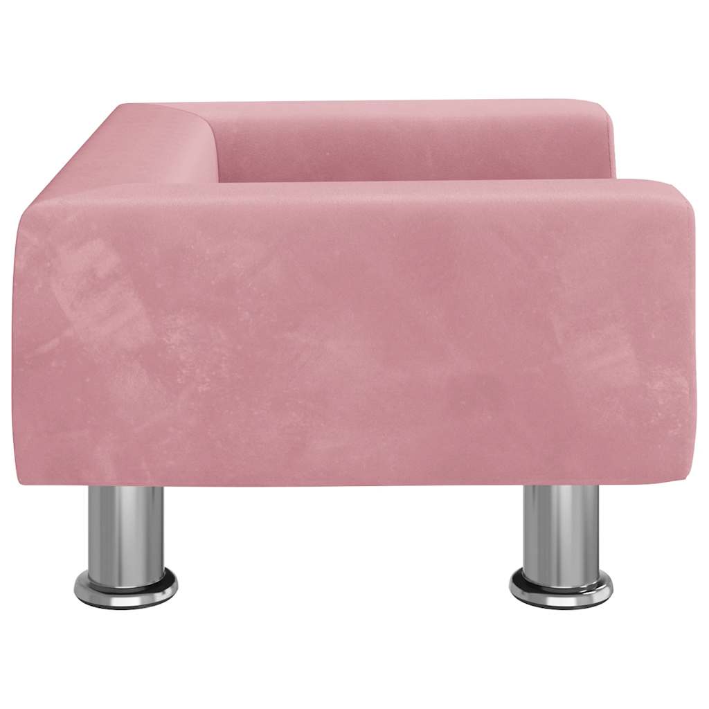 Hundebett Blau 70x45x26,5 cm Samt