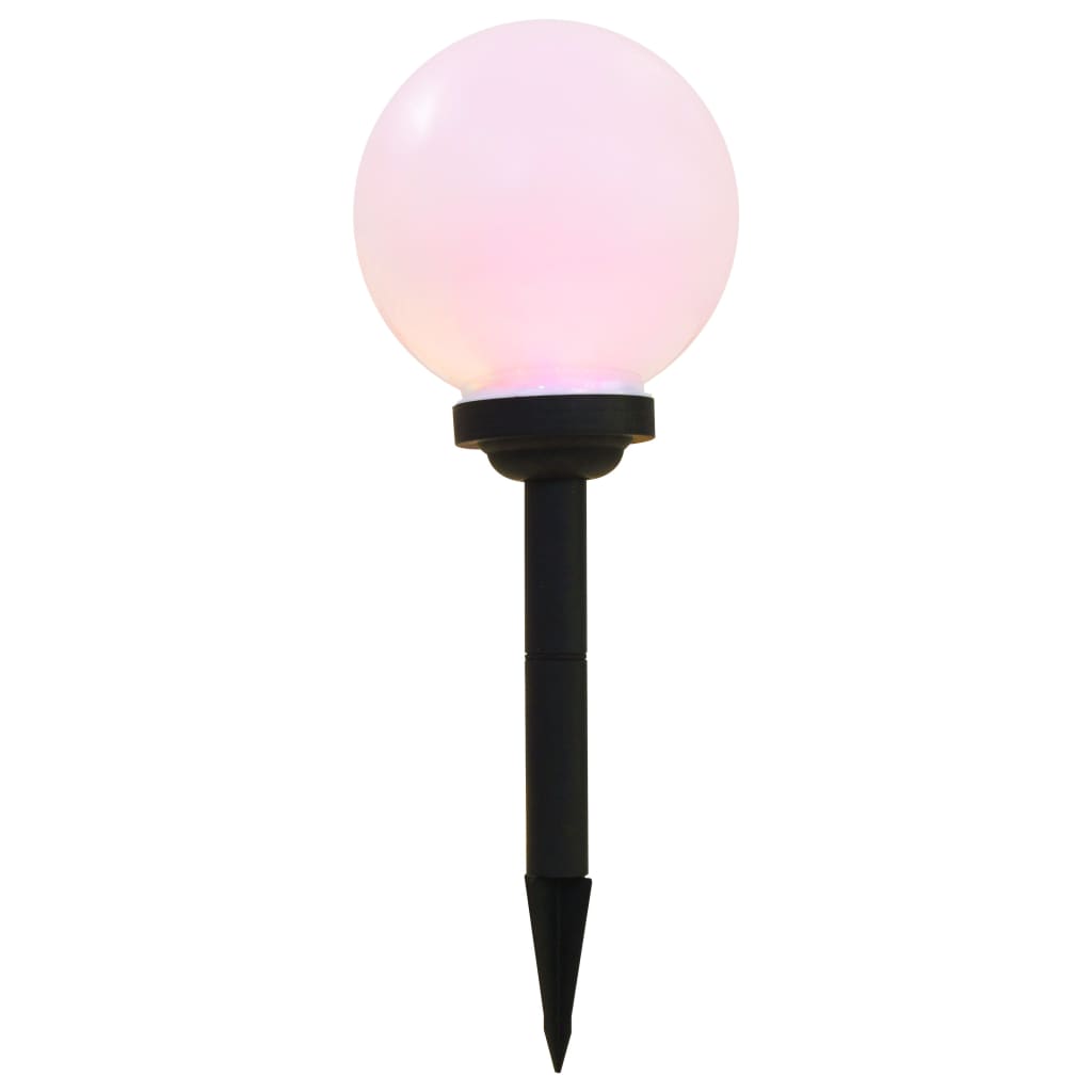 Außen-Solarlampen 4 Stk. LED Kugel 30 cm RGB
