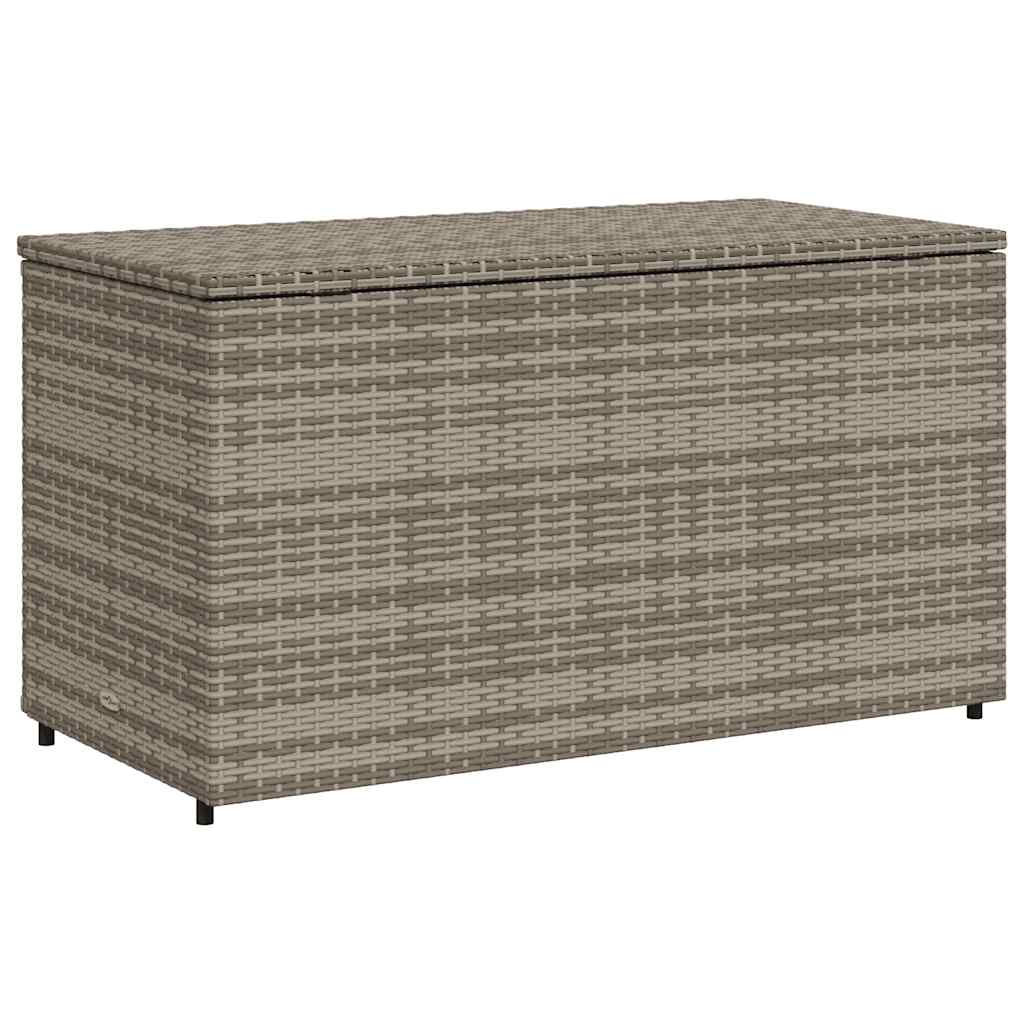 Gartenschrank Schwarz 110x55x60,5 cm Poly Rattan