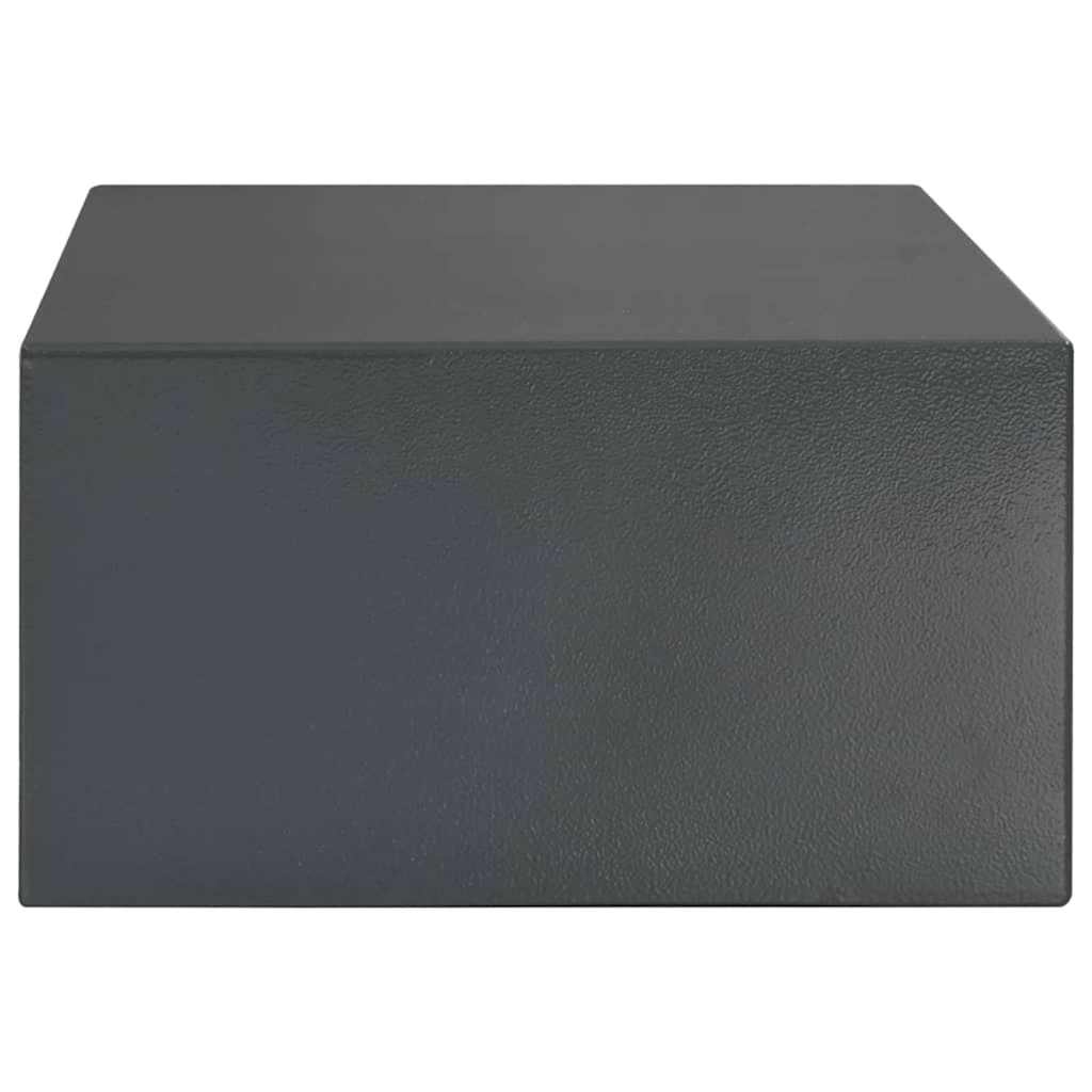 Digitaler Safe mit Schloss Dunkelgrau 23 x 17 x 17 cm Stahl