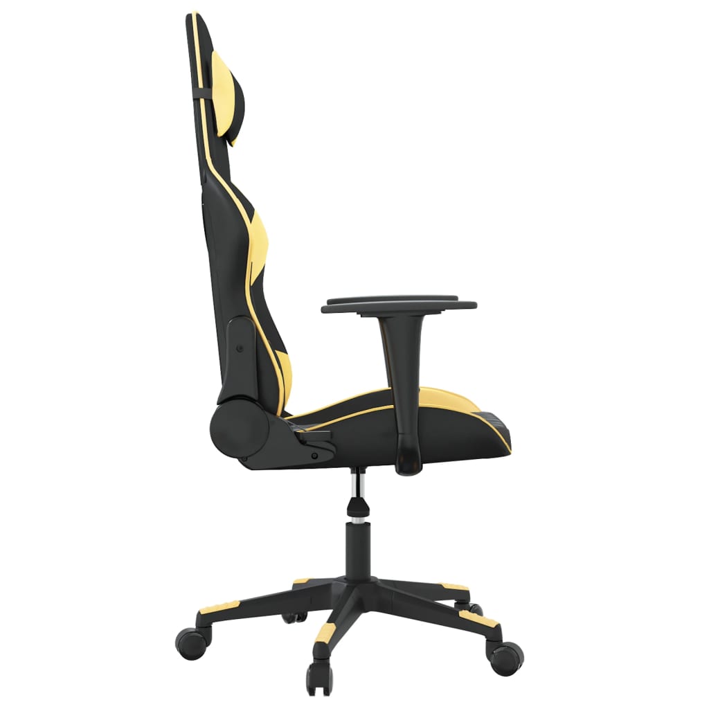 Gaming-Stuhl mit Massagefunktion Schwarz und Blau Kunstleder