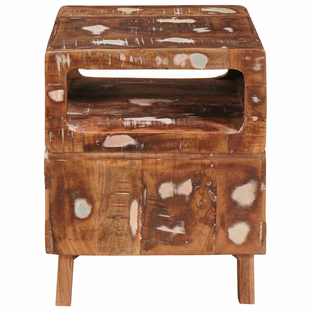 Beistelltisch mit Regal Braun 40 x 40 x 49 cm Massivholz Mango