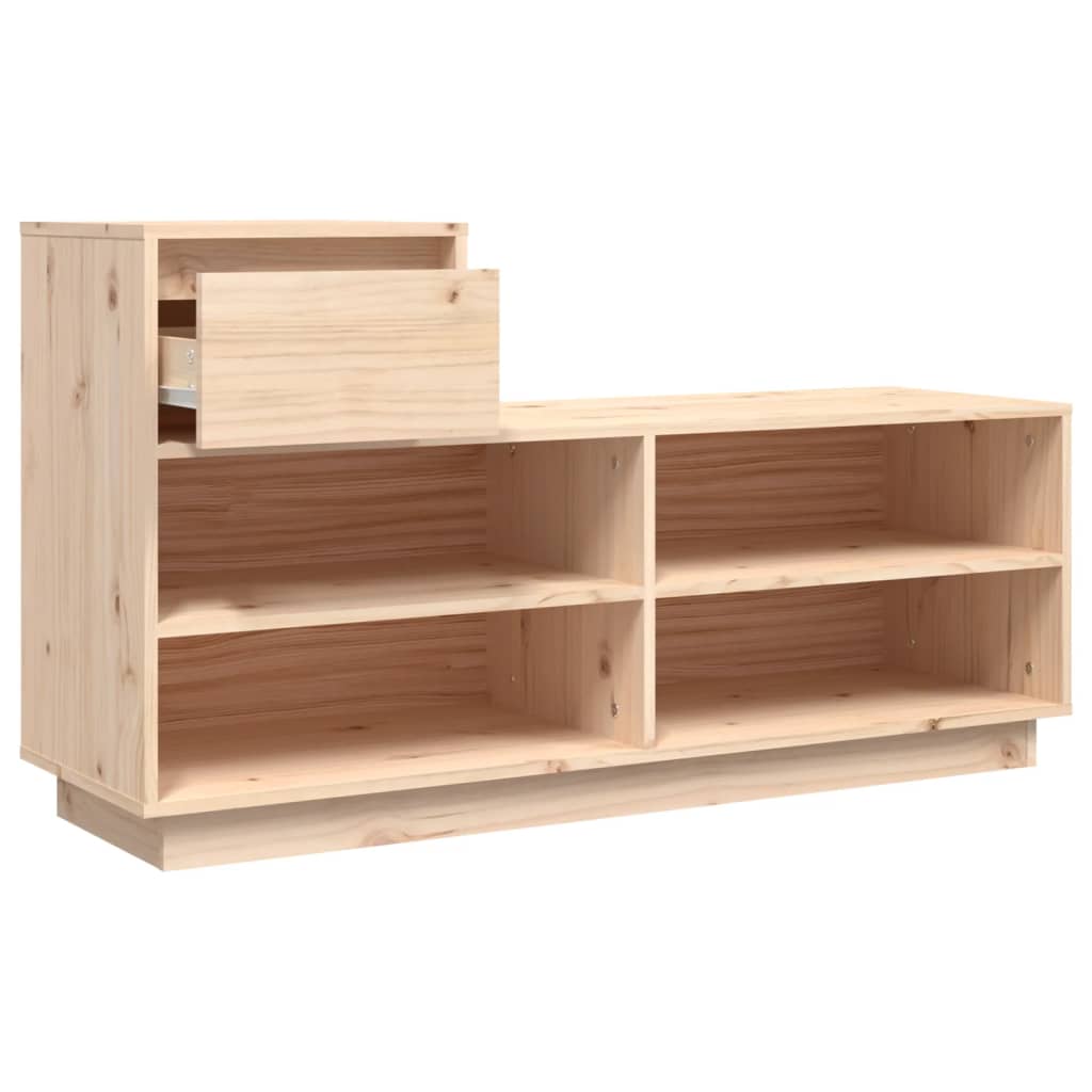 Schuhregal Honigbraun 110x34x61 cm Massivholz Kiefer