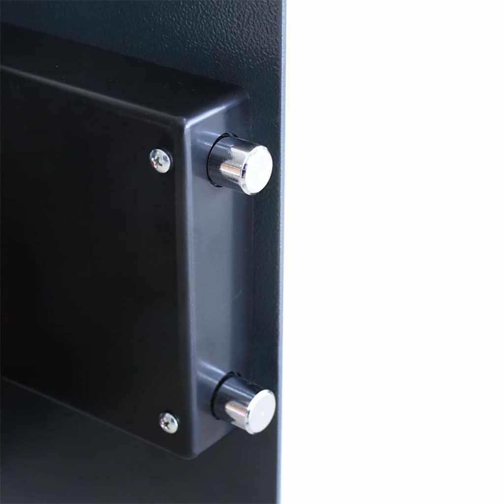 Digitaler Safe mit Schloss Dunkelgrau 23 x 17 x 17 cm Stahl