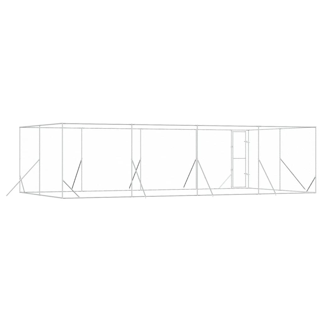 Outdoor-Hundezwinger Silbern 2x2x2 m Verzinkter Stahl