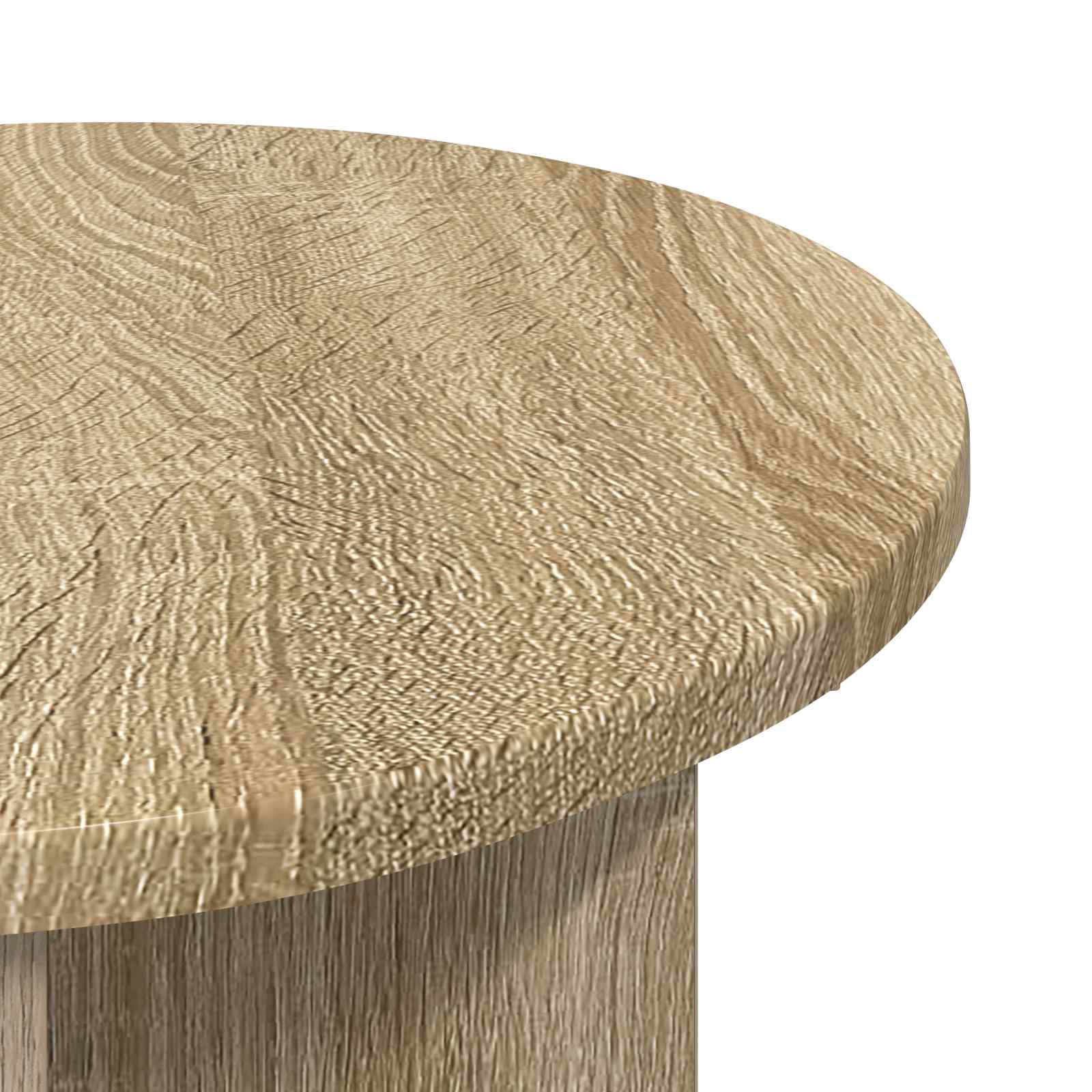 Beistelltisch mit Speicher Weiß Ø 39 x 38 cm Holzwerkstoff