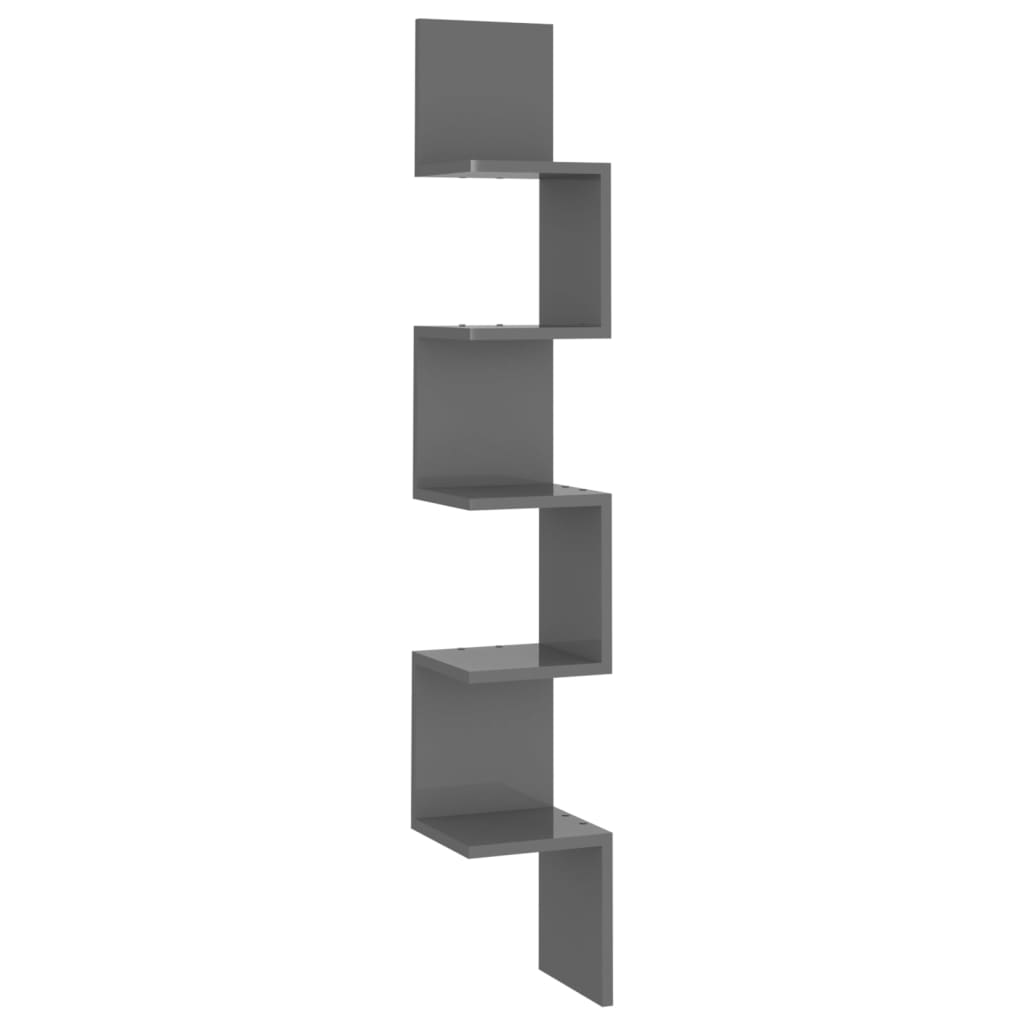 Wand-Eckregal Weiß 20x20x127,5 cm Holzwerkstoff