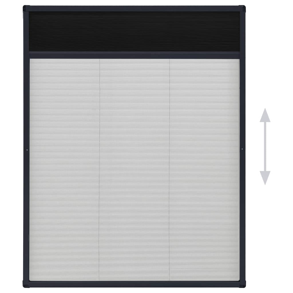 Plisse Insektenschutz-Fenster 80×160 cm