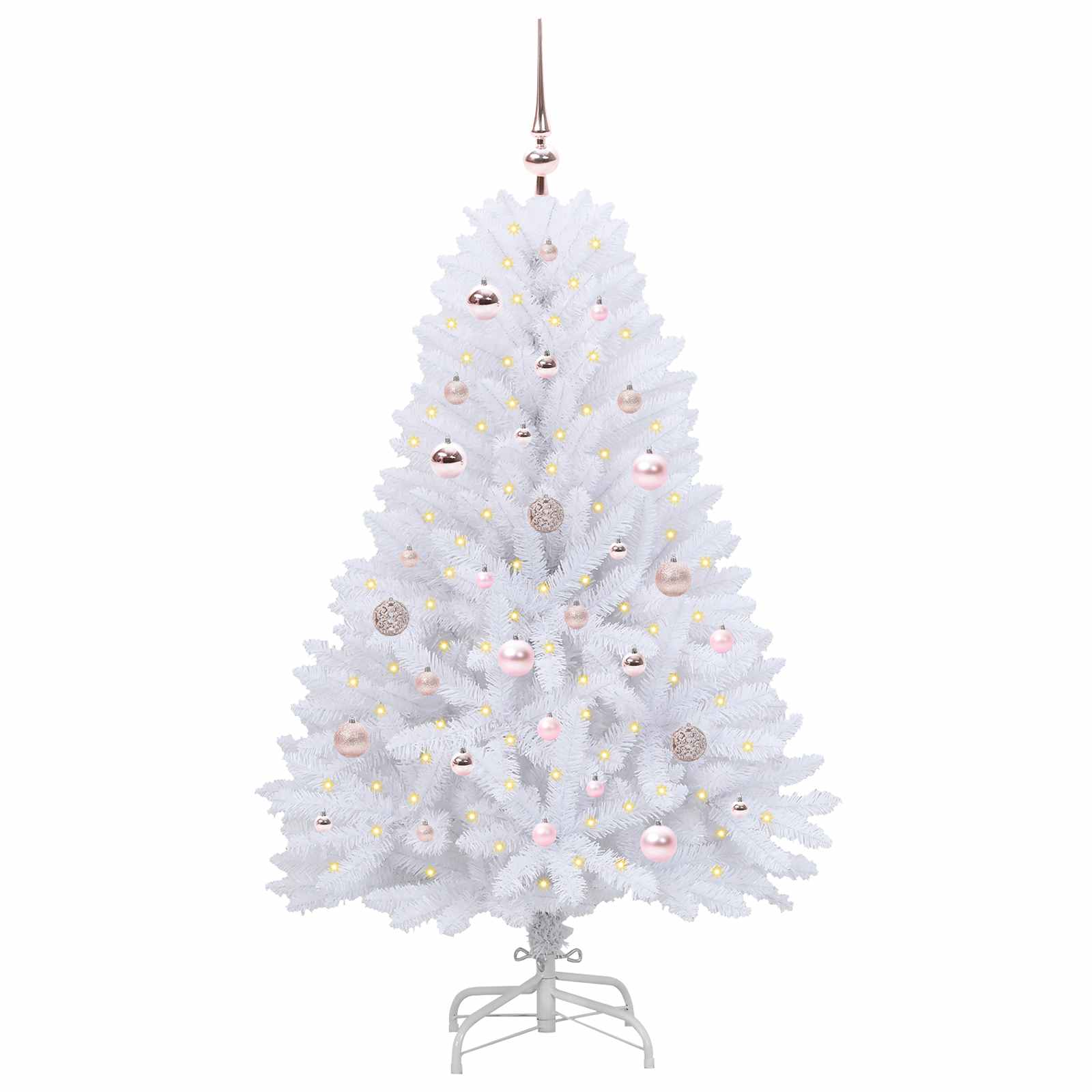 Künstlicher klappbarer Weihnachtsbaum Weiß 120 cm PVC und Stahl