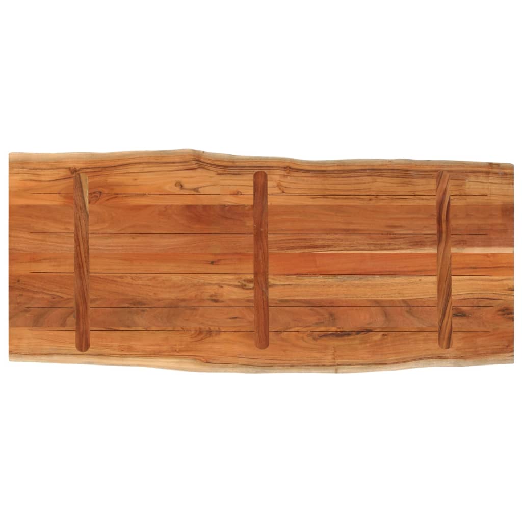 Tischplatte 40x40x2,5 cm Rechteckig Massivholz Akazie Baumkante