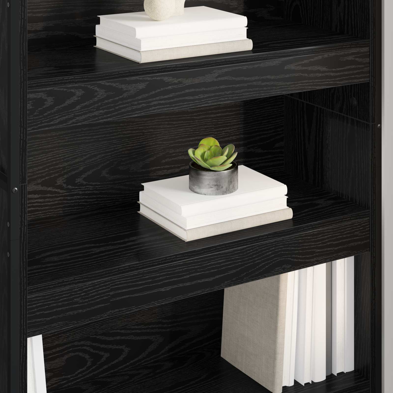 Bücherregal 2 pcs Schwarz Eichen-Optik 60 x 30 x 189,5 cm