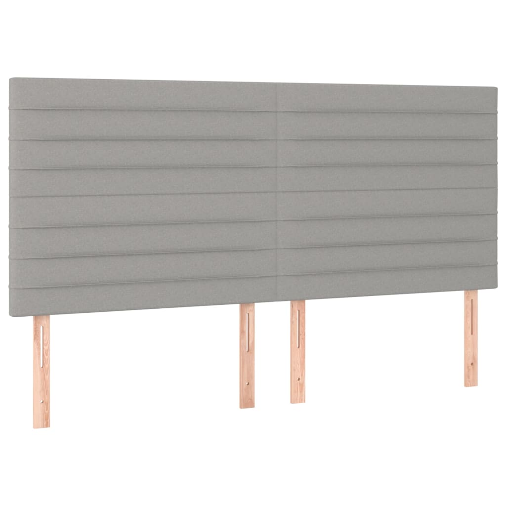 Kopfteil Hellgrau 80x5x118/128 cm Stoff
