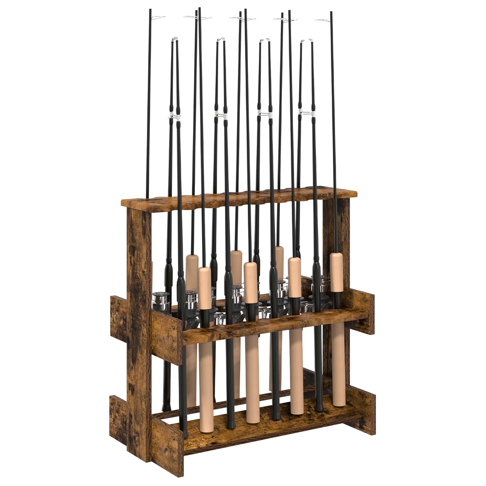 Billardqueue-Ständer Holzwerkstoff 60 x 35 x 60 cm Weiß