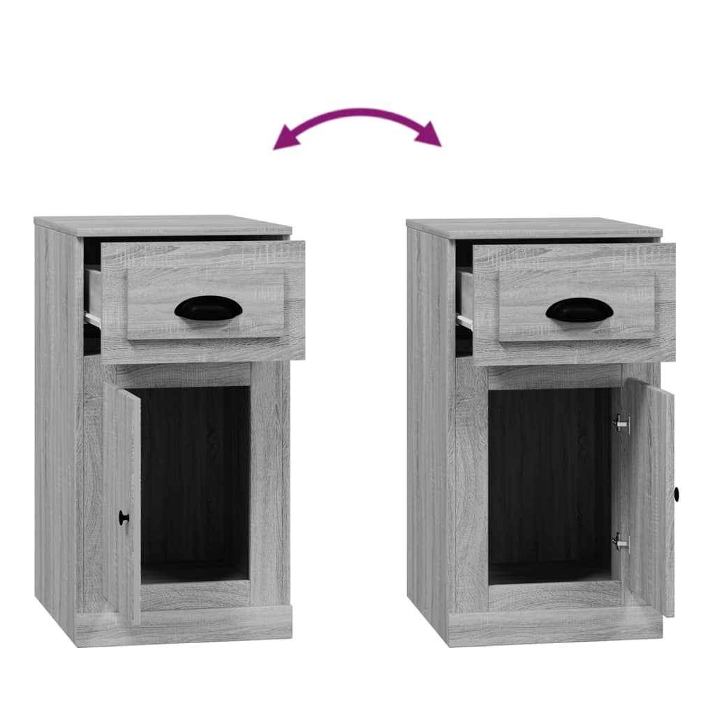 Beistellschrank mit Schublade Weiß 40x50x75 cm Holzwerkstoff