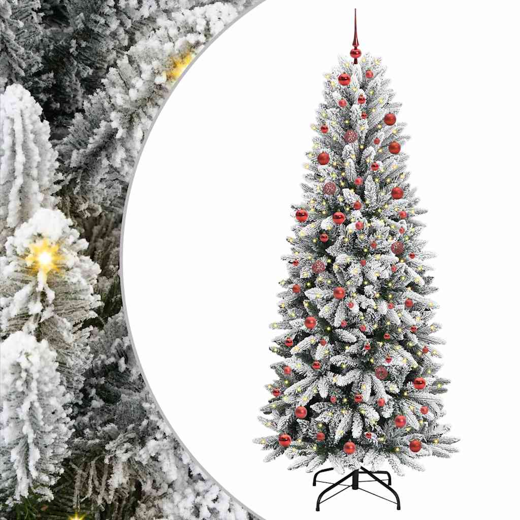Künstlicher Weihnachtsbaum mit 150 LEDs mit Ständer Weiß 120 cm