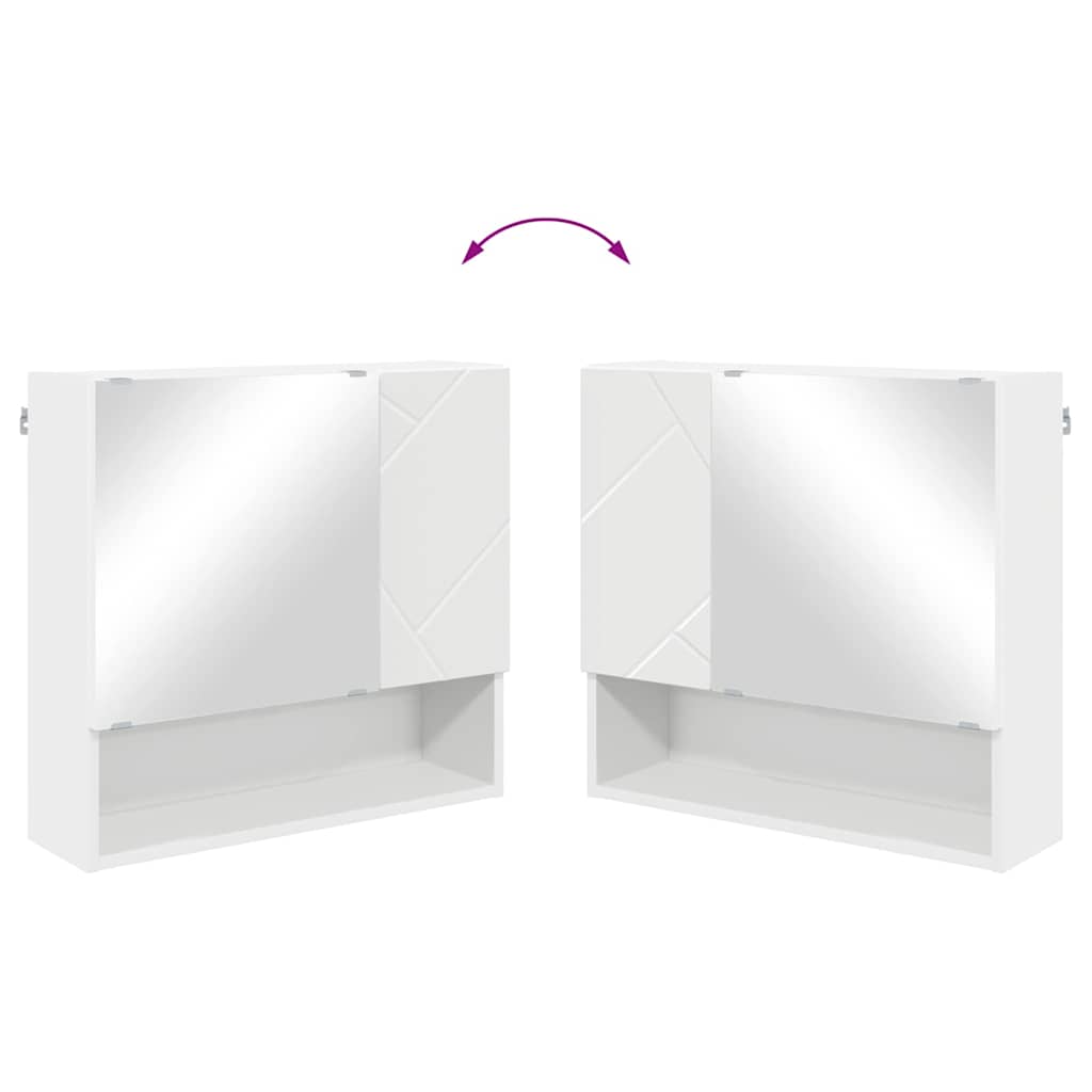Badezimmermöbel-Set mit Tür 4 pcs Weiß Holzwerkstoff & Metall