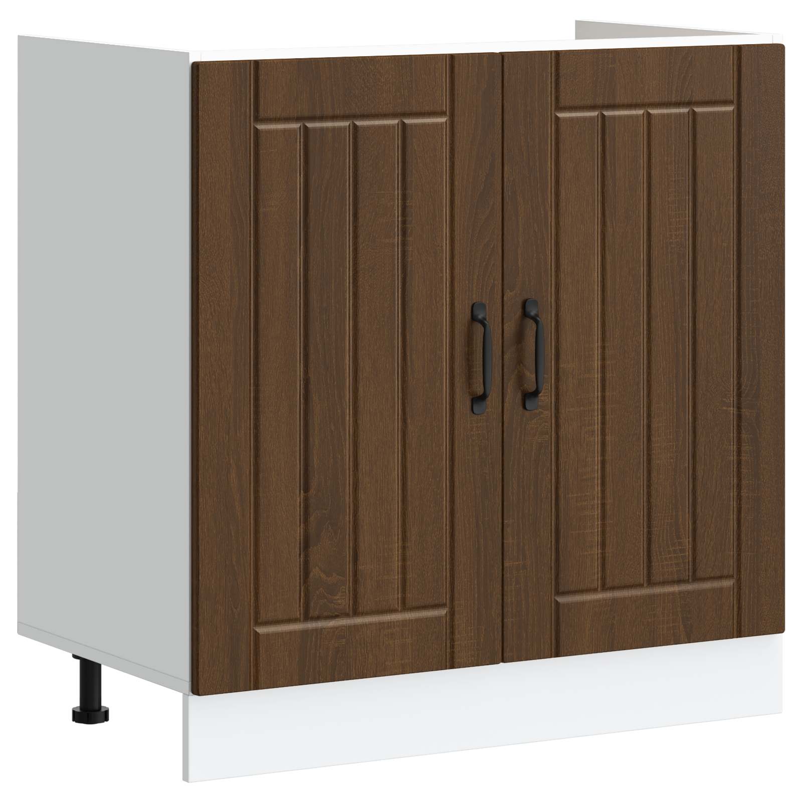 Waschbecken-Unterschrank mit Tür Lucca 2 pcs Weiß Holzwerkstoff