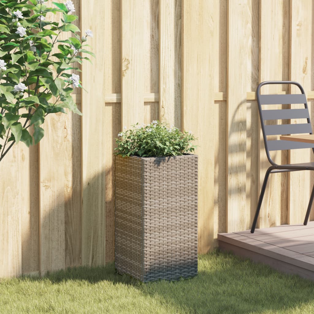 Pflanzkübel 2 Stk. Schwarz 40x40x80 cm Poly Rattan