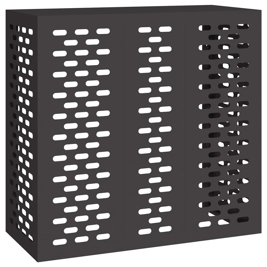 Klimaanlagenabdeckung Schwarz 90 x 40 x 60 cm Stahl