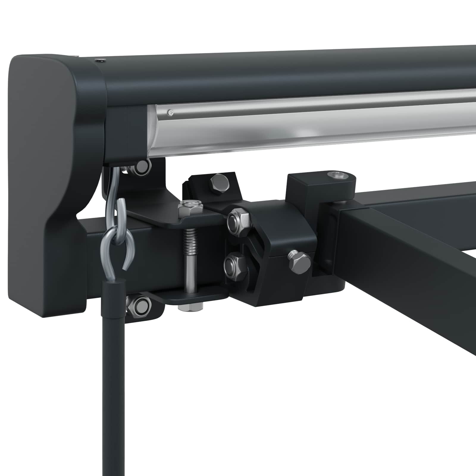 Markisenrahmen Verstellbar Weiß 2,5 x 2 m Stahl