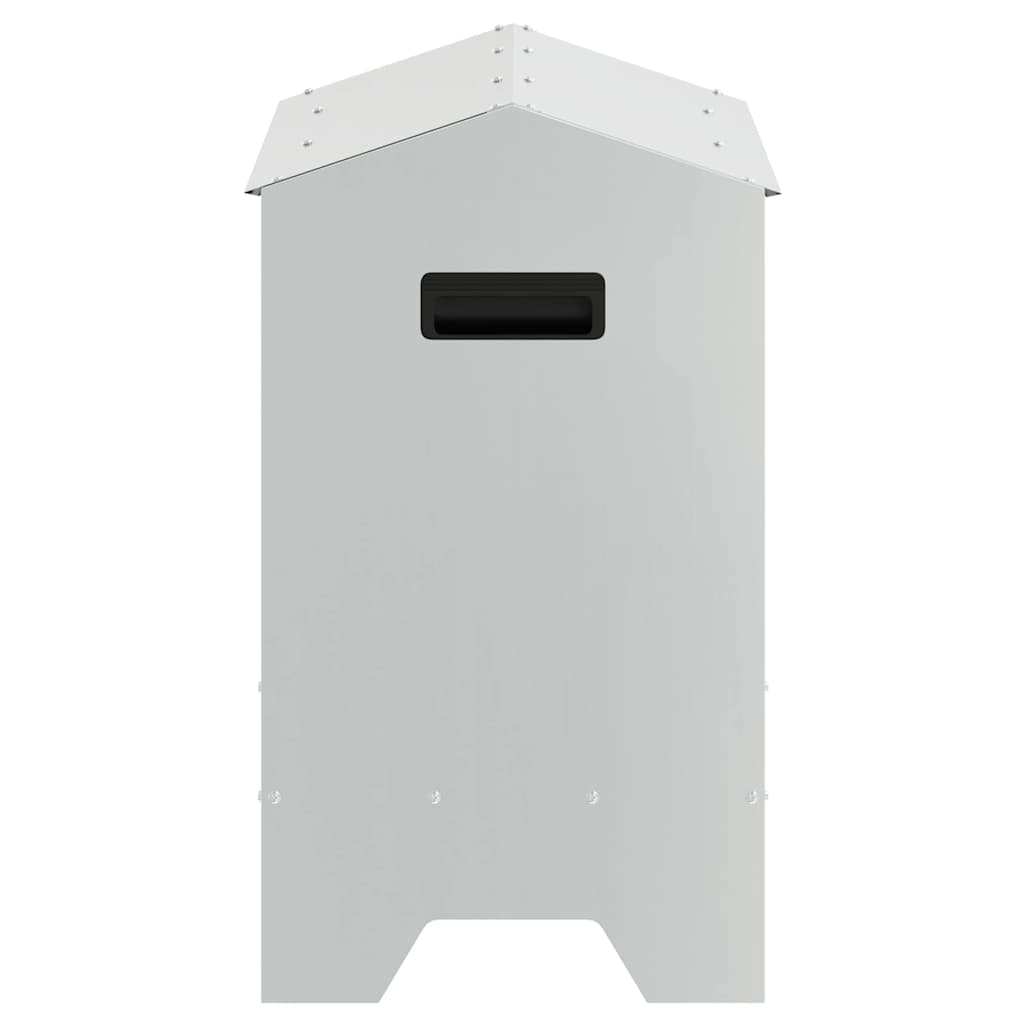 Hühnerfütterungsrinne Schwarz 81 x 32 x 53,5 cm