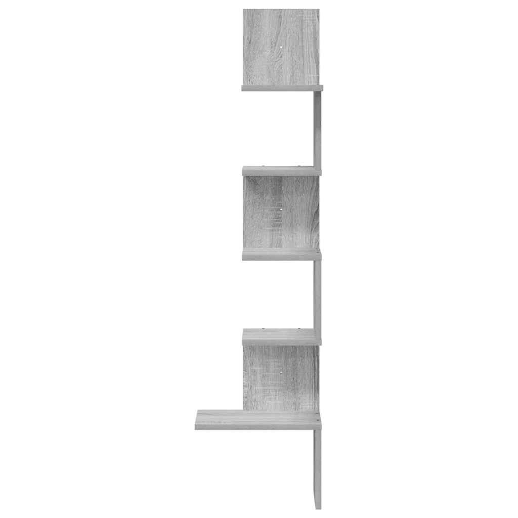 Wand-Eckregal Weiß 20x20x127,5 cm Holzwerkstoff