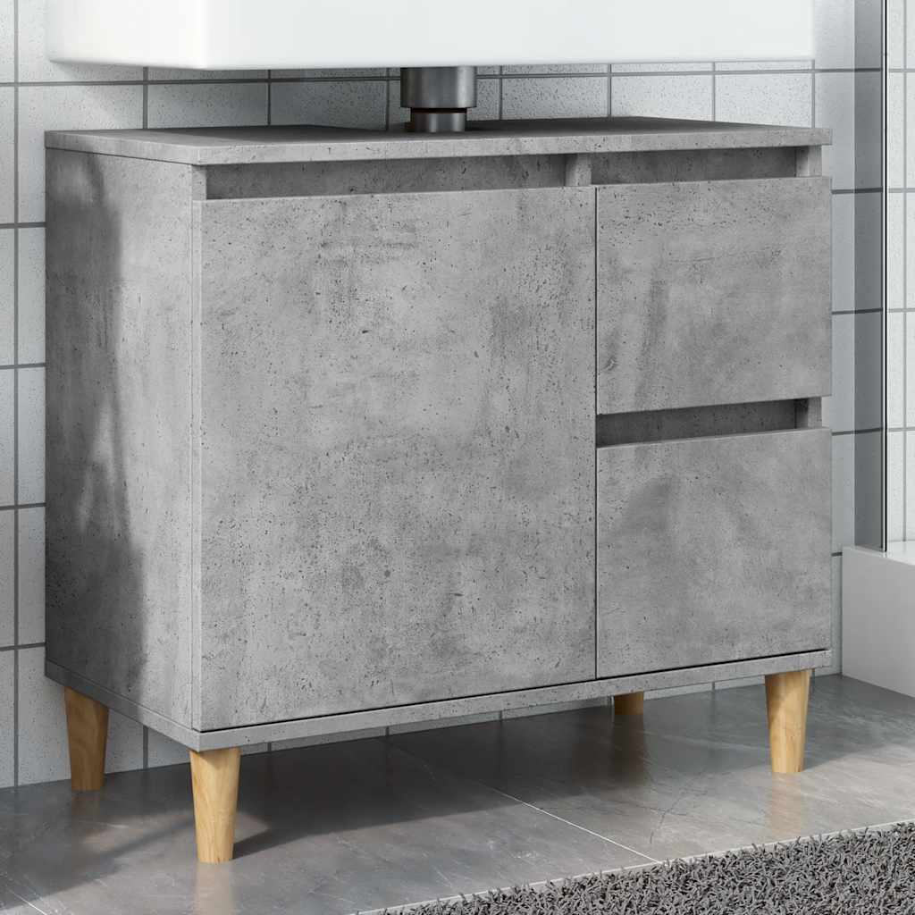 Badschrank Weiß 65x33x60 cm Holzwerkstoff