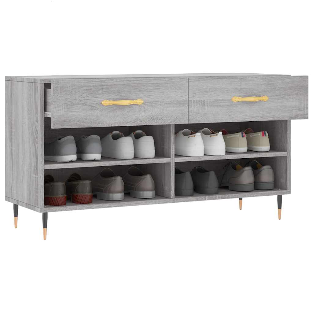 Schuhbank Weiß 102x35x55 cm Holzwerkstoff
