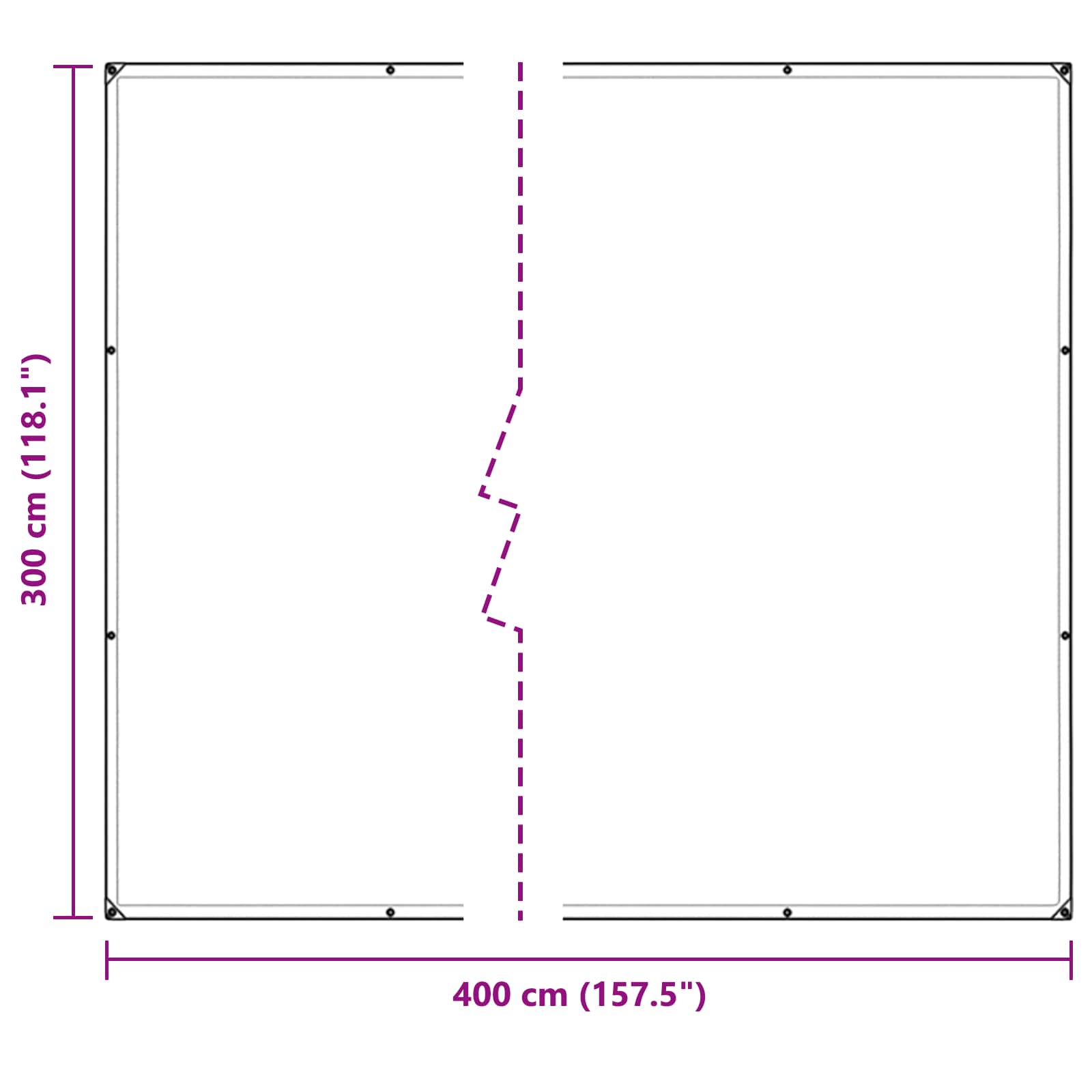 Pflanzenabdeckung mit Ösen 1x3 m PVC