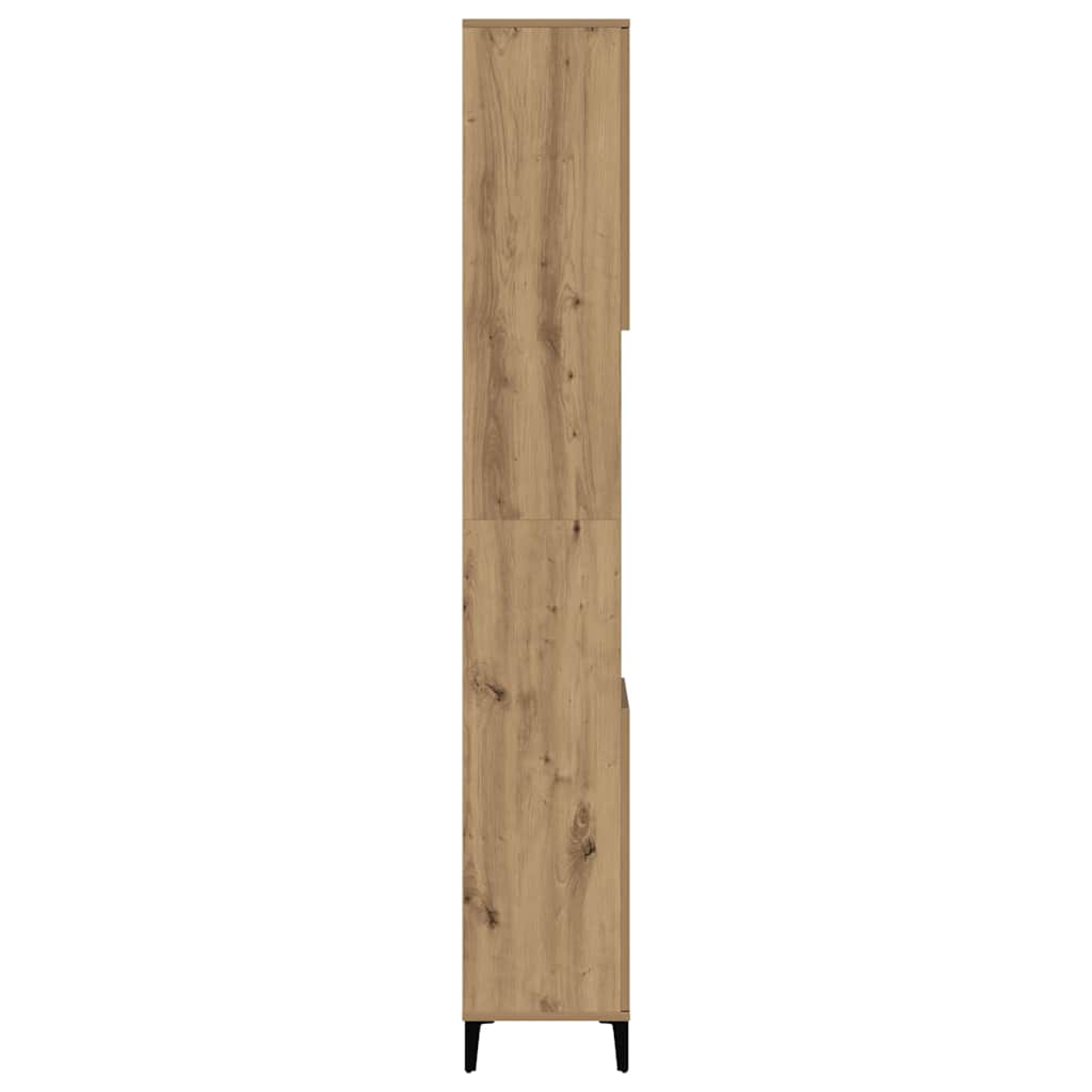 Badschrank Weiß 30x30x190 cm Holzwerkstoff