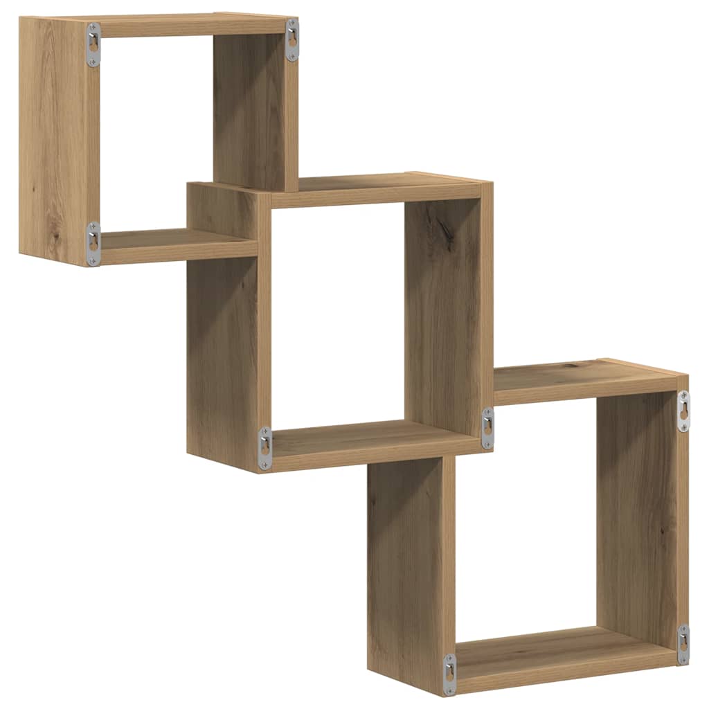 Cube Wandregale Weiß 68x15x68 cm Holzwerkstoff