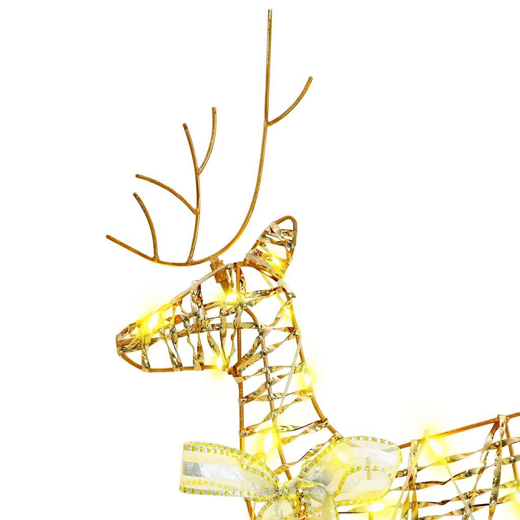 LED Rentiere 5 pcs Gold Stoff