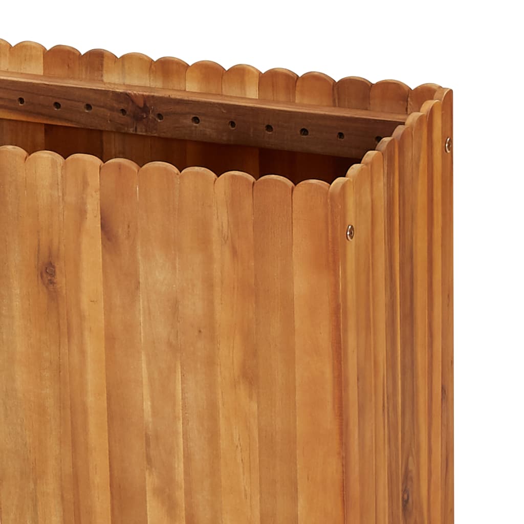 Garten-Hochbeet 50 x 30 x 25 cm Massivholz Akazie