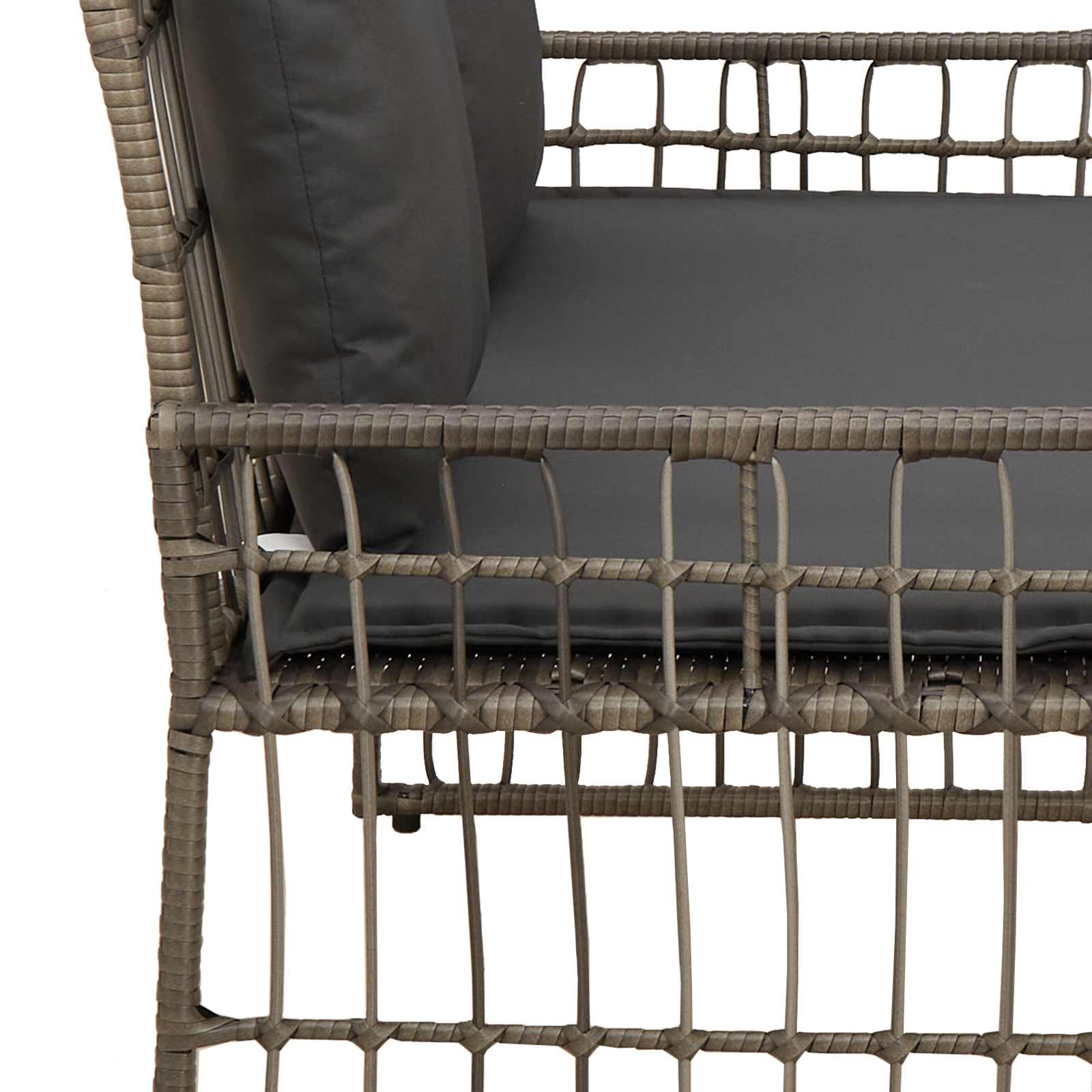 Bank Outdoor Uni Schwarz und Dunkelgrau 116 x 55 x 82 cm