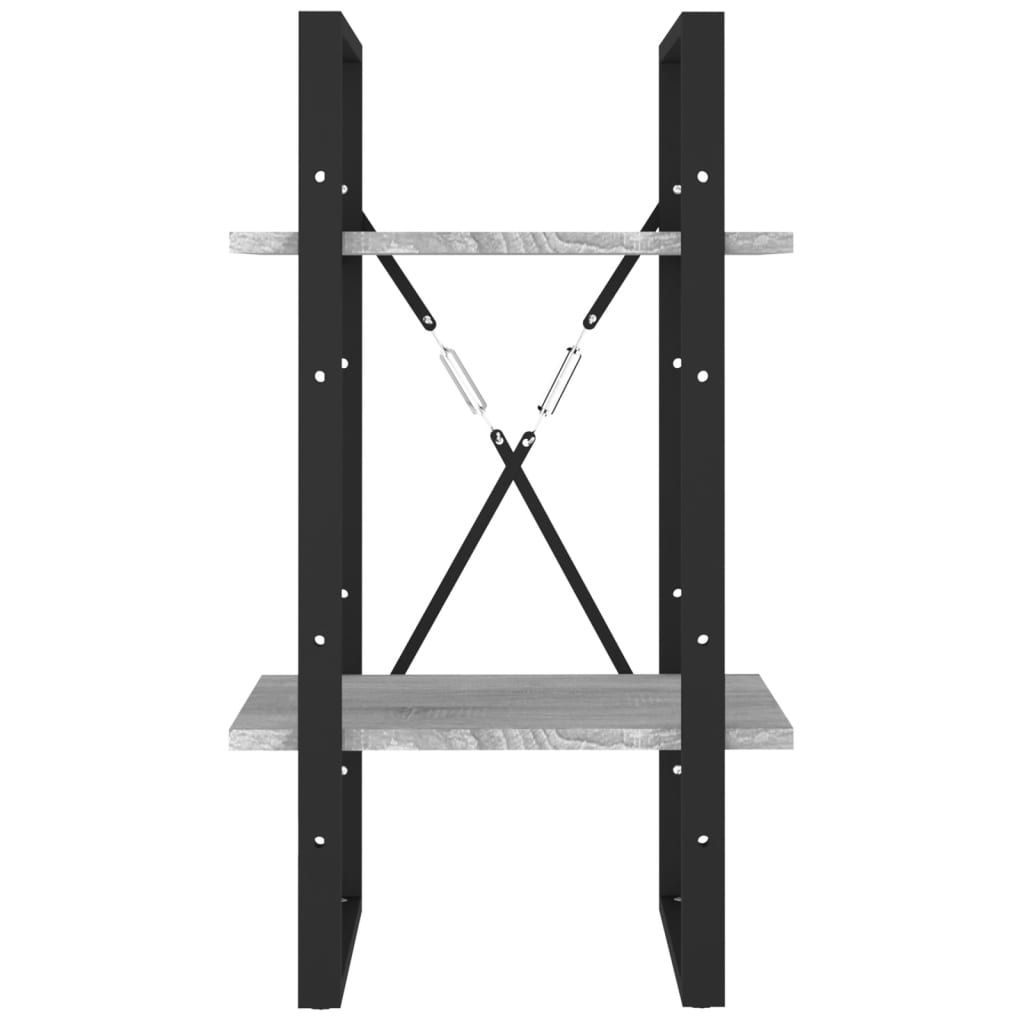 Bücherregal 2 Fächer Weiß 40x30x70 cm Holzwerkstoff