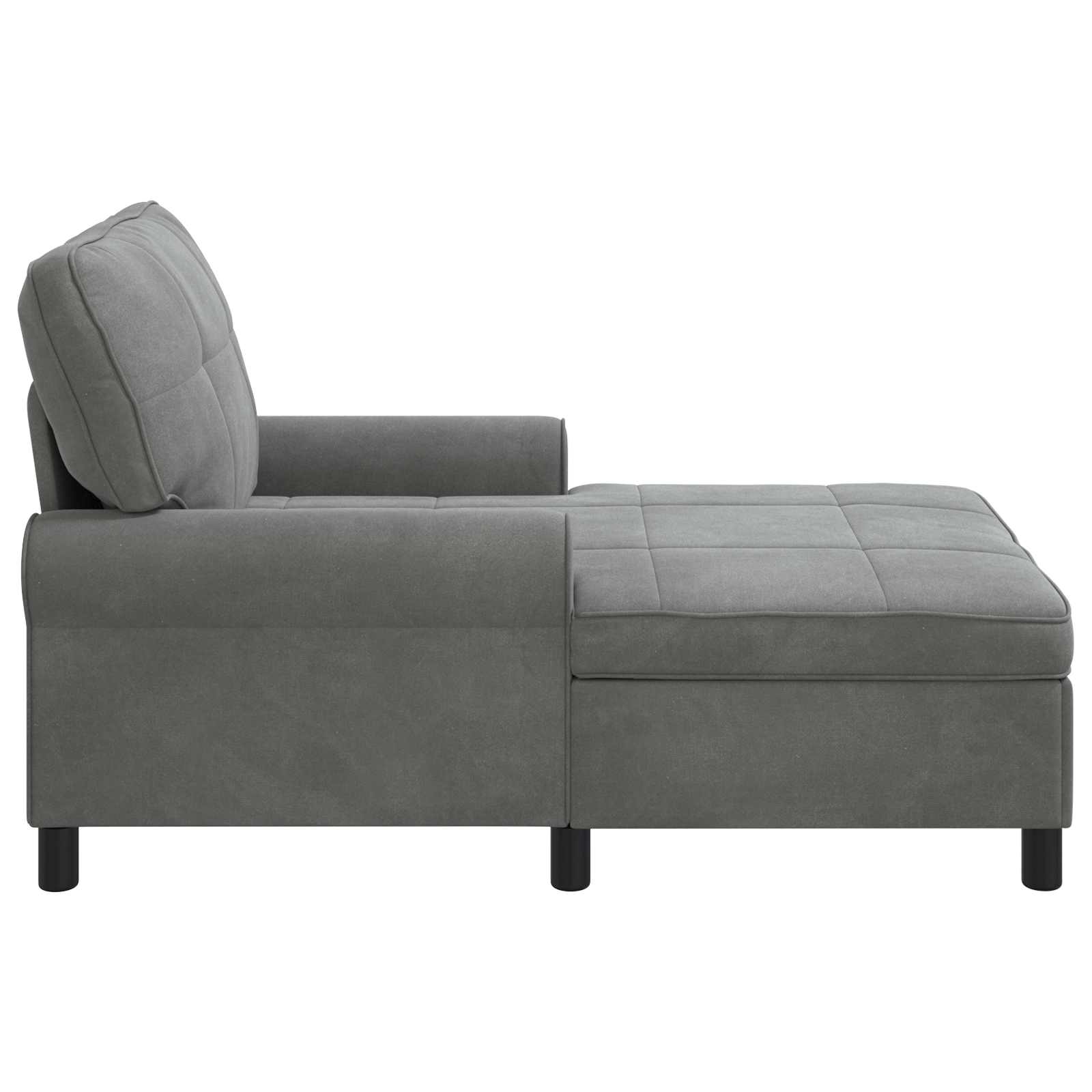 Lounge-Liege mit Kissen Hellgrau 91 x 157 x 91 cm Samt