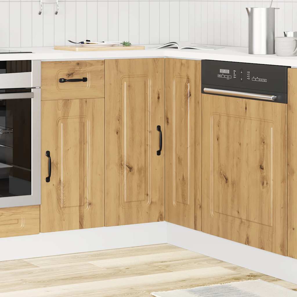 Herdumbauschränke 2 Stk. Kalmar Weiß Holzwerkstoff