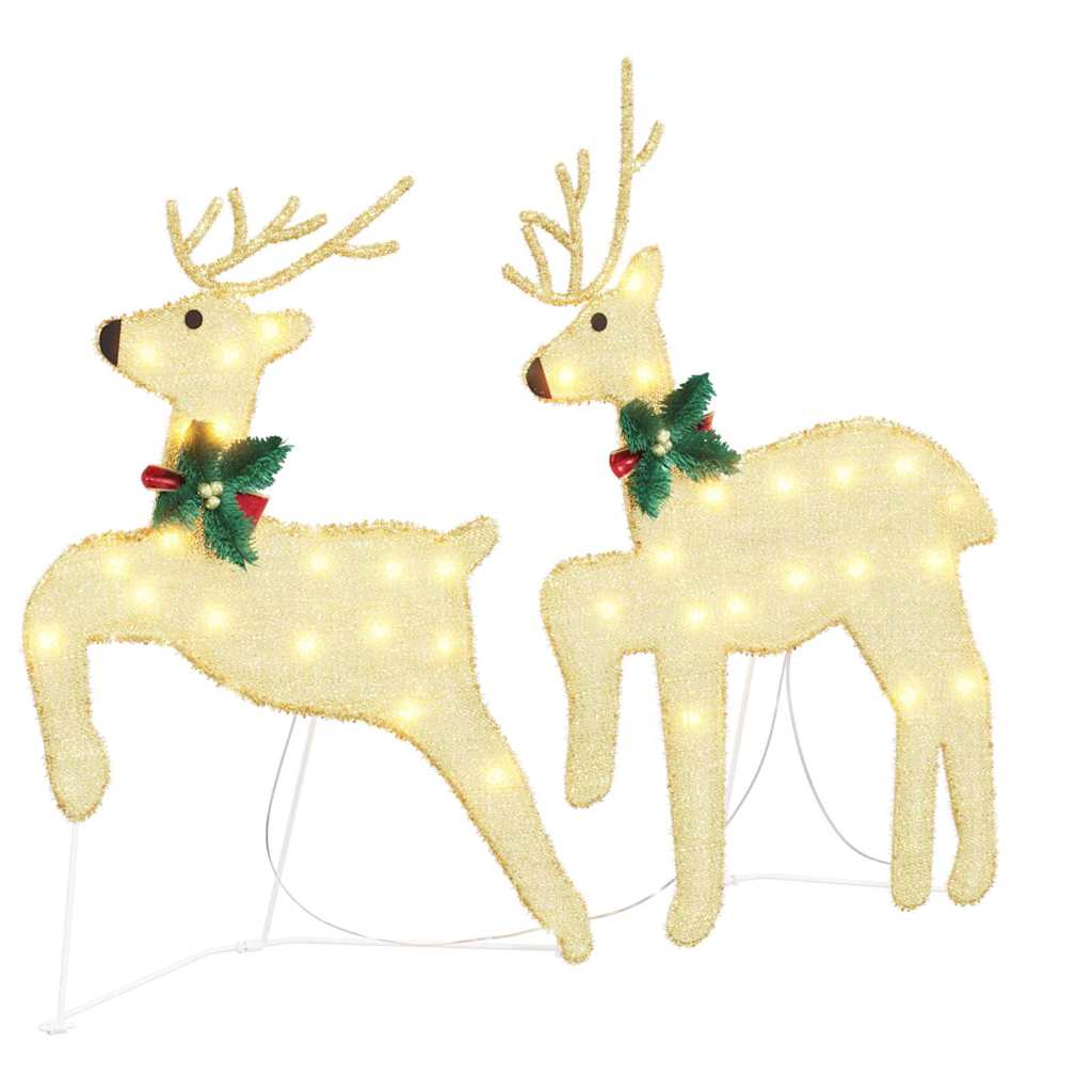 LED Rentiere 5 pcs Gold Stoff