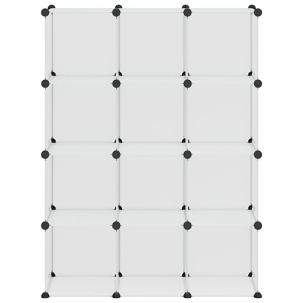 Regalsystem mit 12 Würfeln Schwarz PP