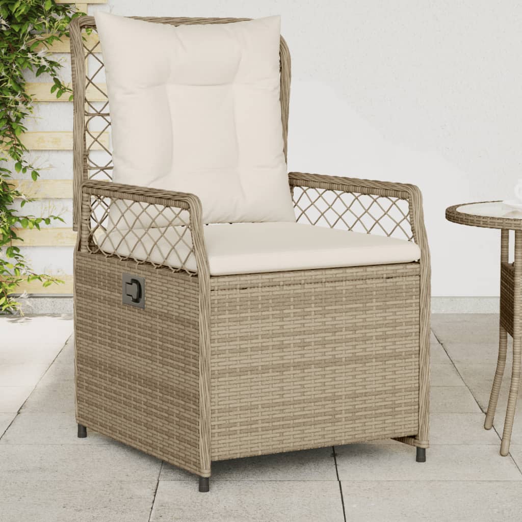 Gartensessel 2 Stk. Verstellbar Schwarz Poly Rattan