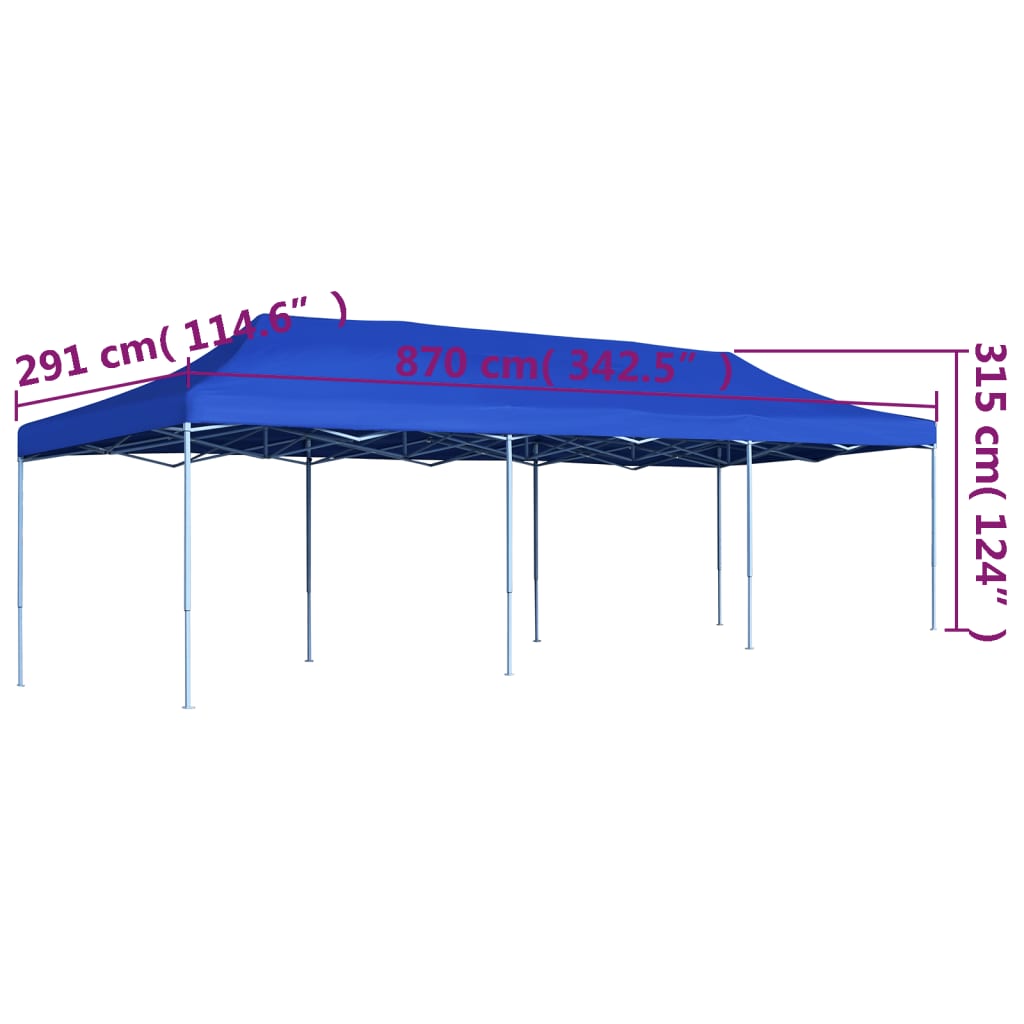 Faltzelt Pop-Up Partyzelt 3 x 9 m Creme
