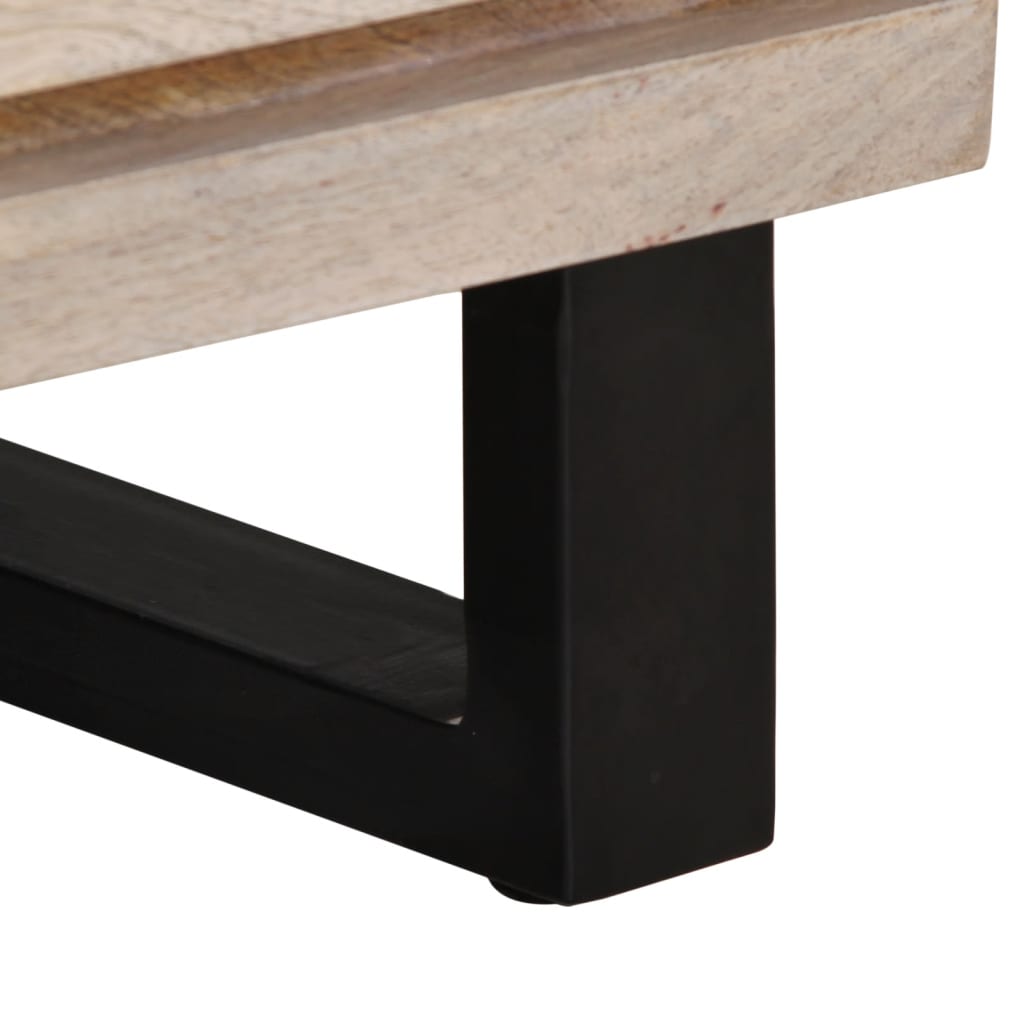 Nachttisch 40x34x46 cm Raues Mangoholz