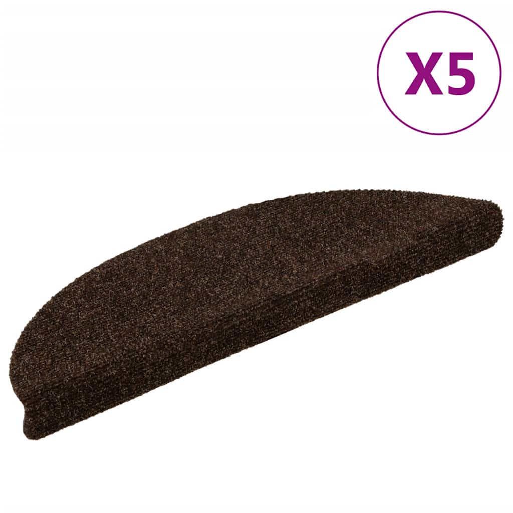 Stufenmatten Selbstklebend 15 Stk. 56x17x3 cm Hellbraun Halbrund