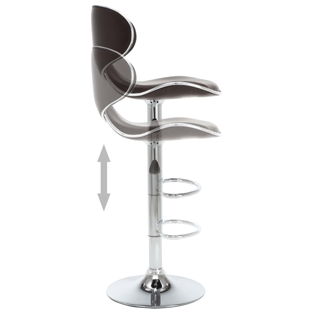 Barhocker 2 Stk. Rot Kunstleder