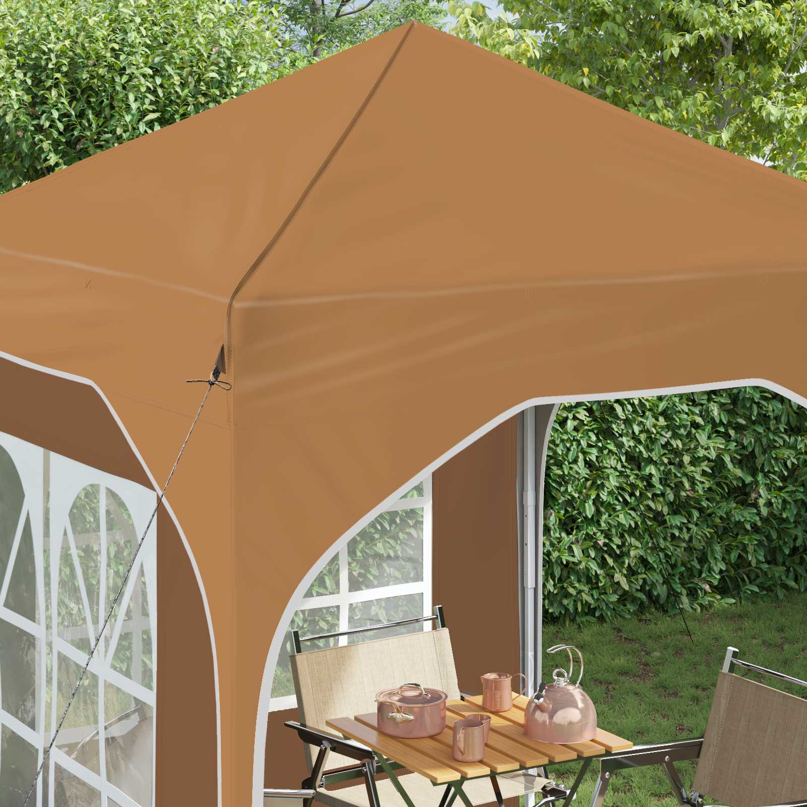 Pop-up Partyzelt 194 x 194 x 245 cm Creme